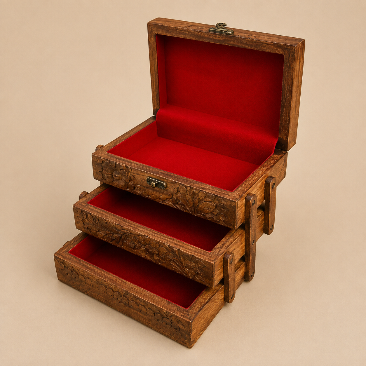 Carving Trolley Jewelry Box | Handmade Wooden Jewelry Box | Decora Crafts Carving Trolley Jewelry Box | Handmade Wooden Jewelry Box | Decora Crafts