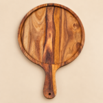 Round Wooden Serving platter with Handle