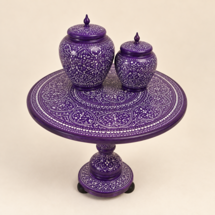 Wooden Naqshi Coffee Table and Jars Décor Set – Decora Crafts
