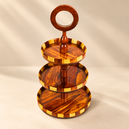 3-Tier Wooden Tea & Cake Stand – Decora Crafts